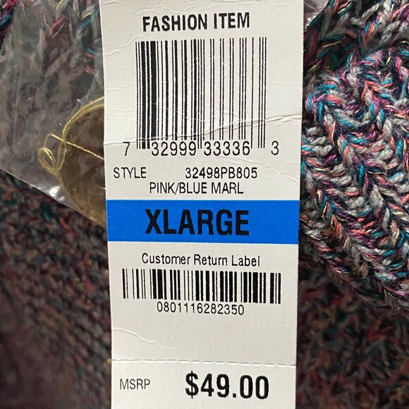 NWT - Style & Co. long sleeve multicolored button-down sweater coat, size XL - Picture 11 of 12